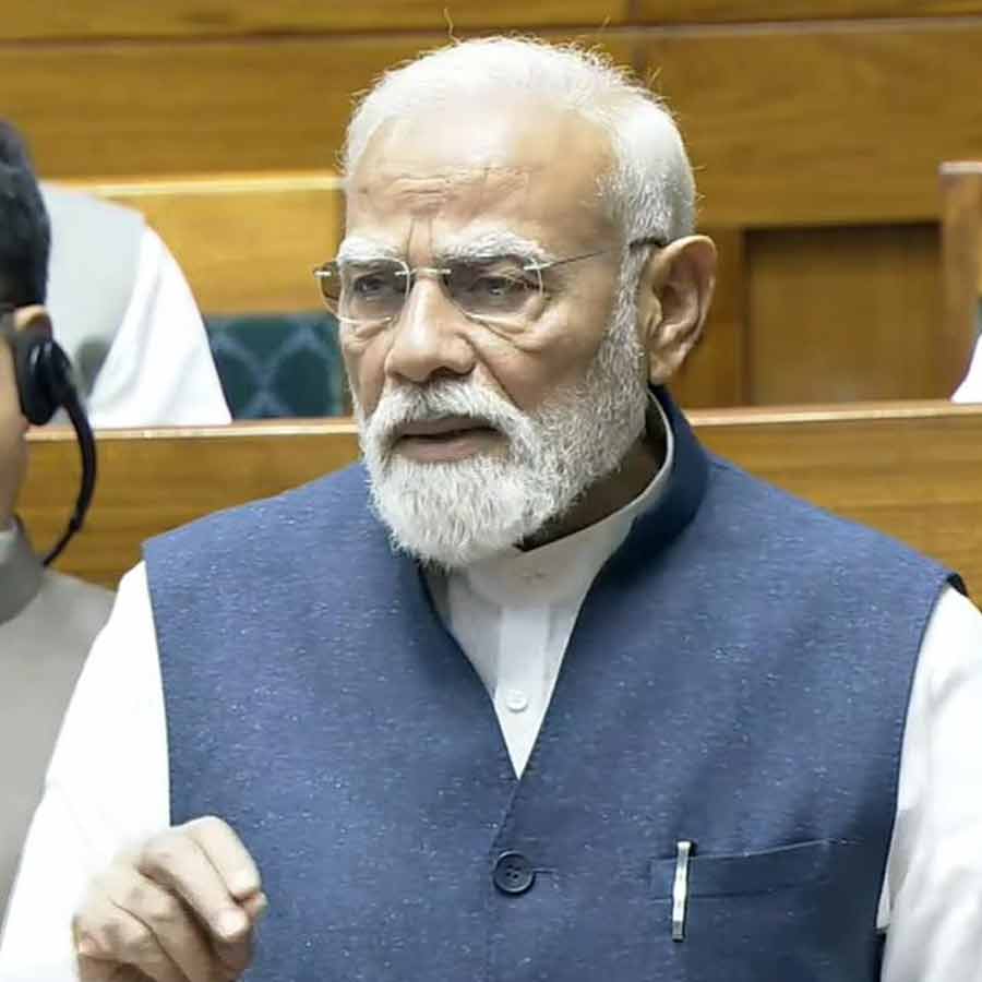 নরেন্দ্র মোদী। বৃহস্পতিবার সংসদে।