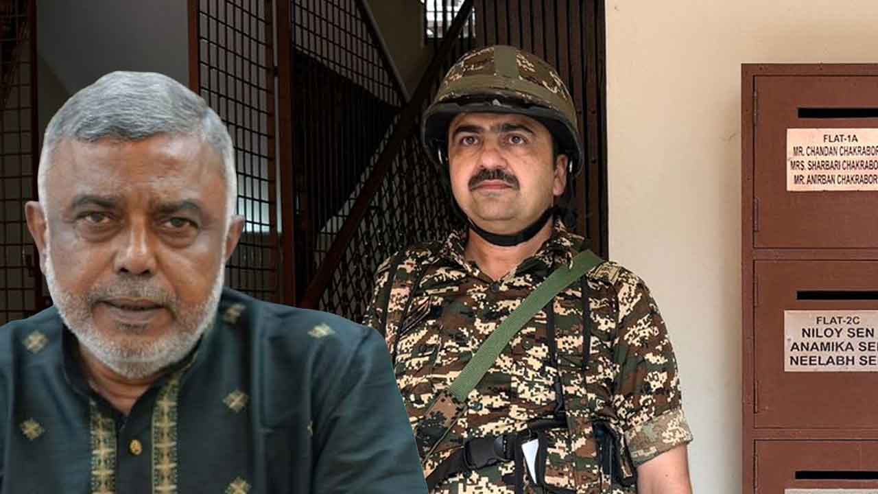 রাসবিহারীর বিদায়ী বিধায়ক তথা তৃণমূল প্রার্থী দেবাশিস কুমার। তাঁর শাশুড়ির ফ্ল্যাটের নীচে মোতায়েন রয়েছে কেন্দ্রীয় বাহিনী।