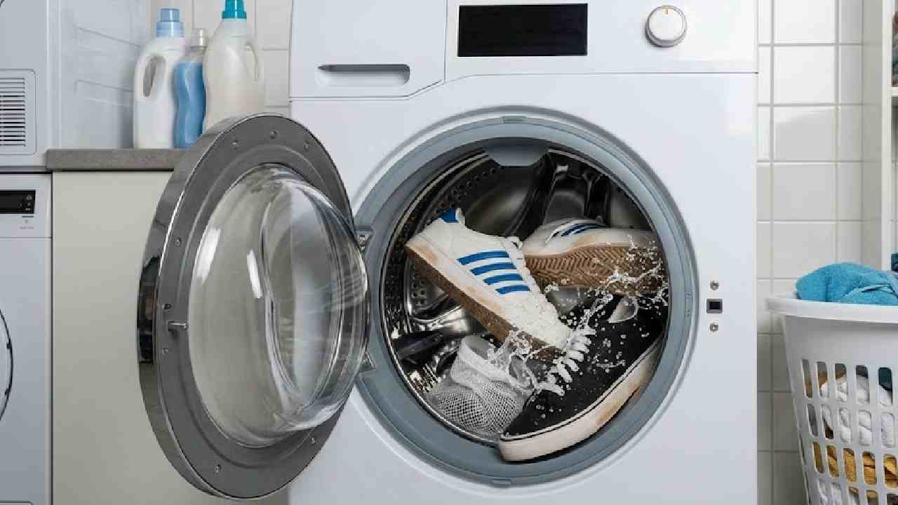 ওয়াশিং মেশিনে জুতো ধোয়ার সময় মানতে হবে ৫ নিয়ম।