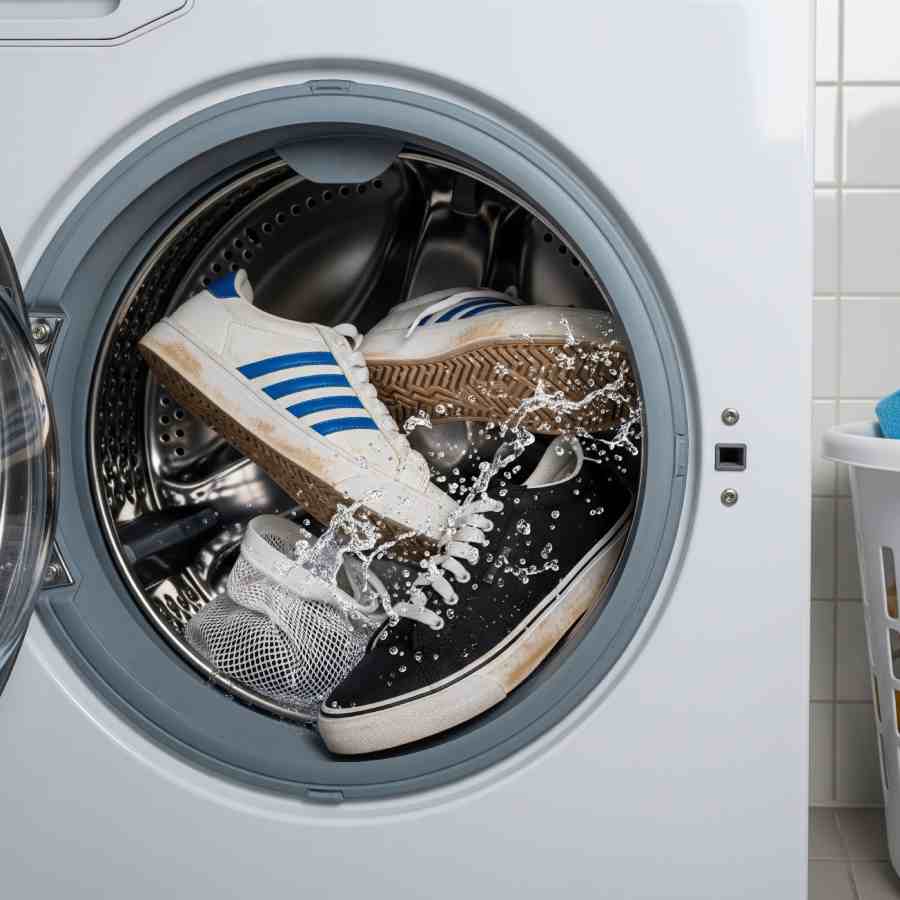 ওয়াশিং মেশিনে জুতো ধোয়ার সময় মানতে হবে ৫ নিয়ম।