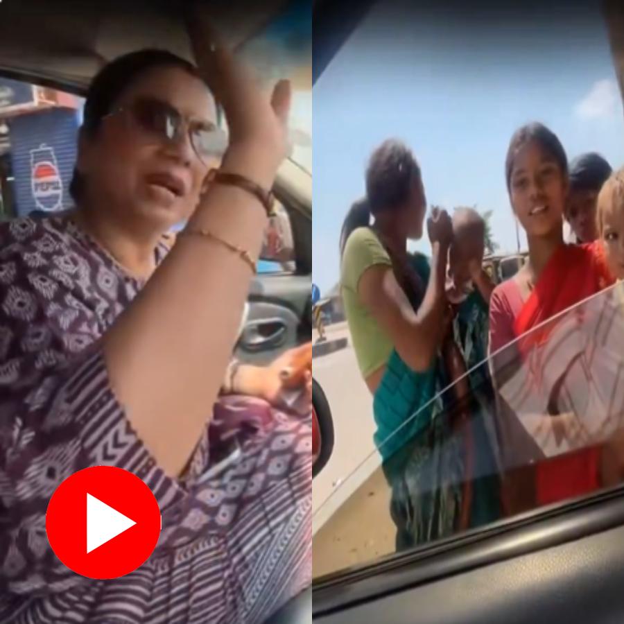 Seeing group of girls begging, a woman ask them to work