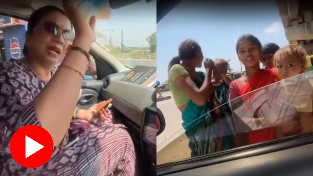 Seeing group of girls begging, a woman ask them to work