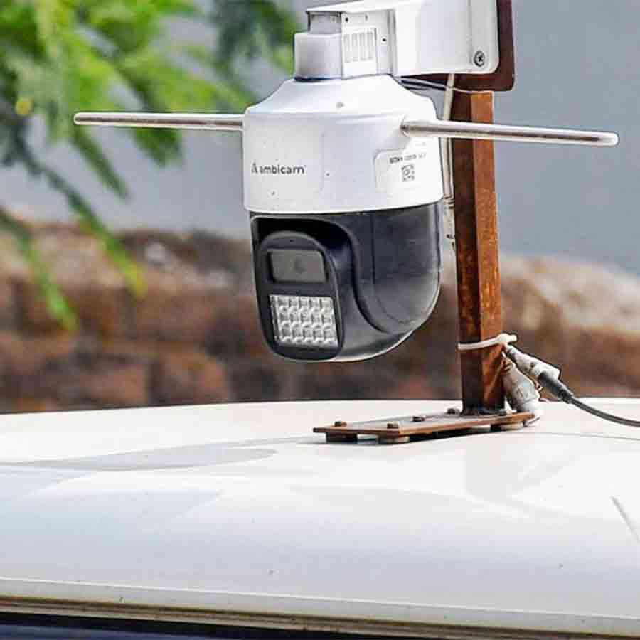 ফ্লাইং স্কোয়াডের গাড়িতে লাগানো ৩৬০ ডিগ্রি ওয়েবক্যাম।