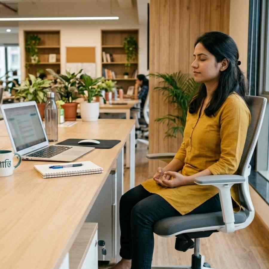 Reset Your Mind, easy Desk Exercises to Beat Office Stress