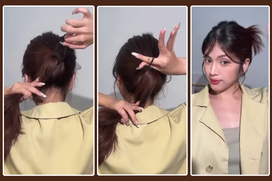 চুল খোঁচা হয়ে থাকবে এই কেশসজ্জায়।