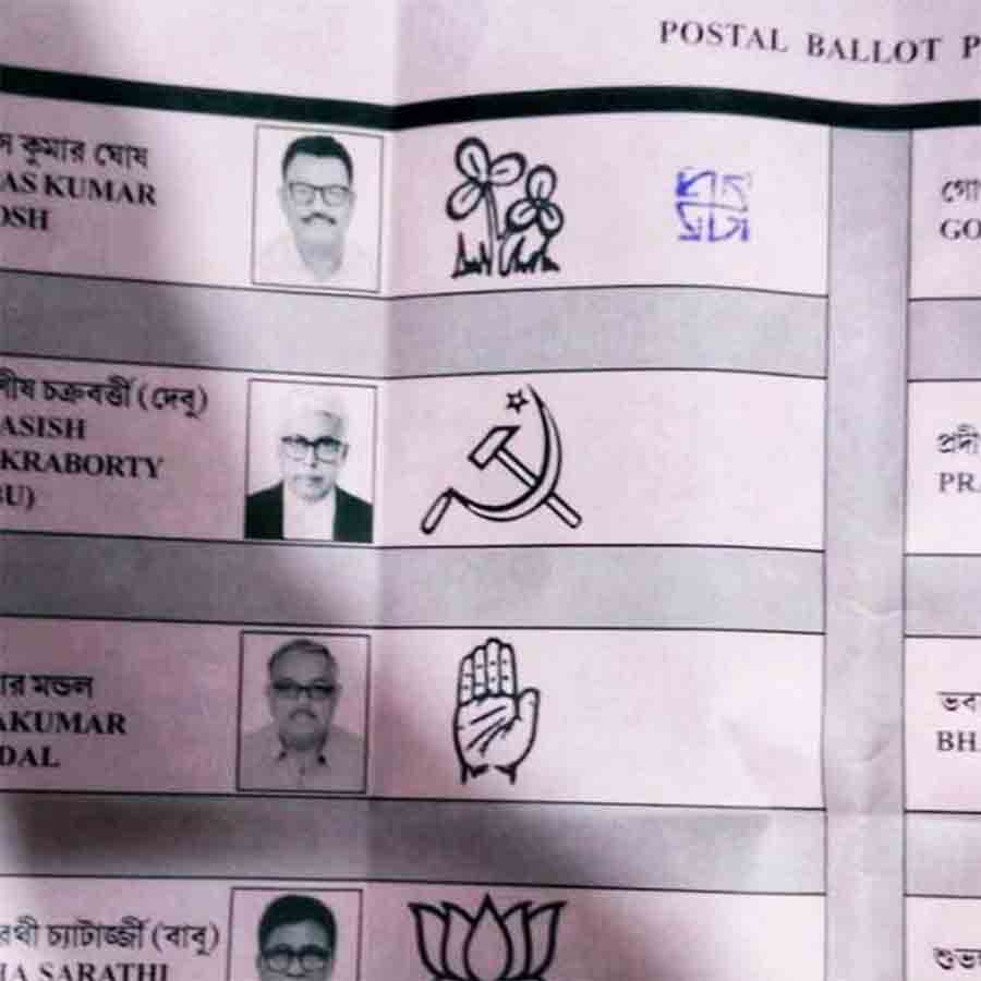 সেই ব্যালটের ছবি। সমাজমাধ্যম থেকে গৃহীত।