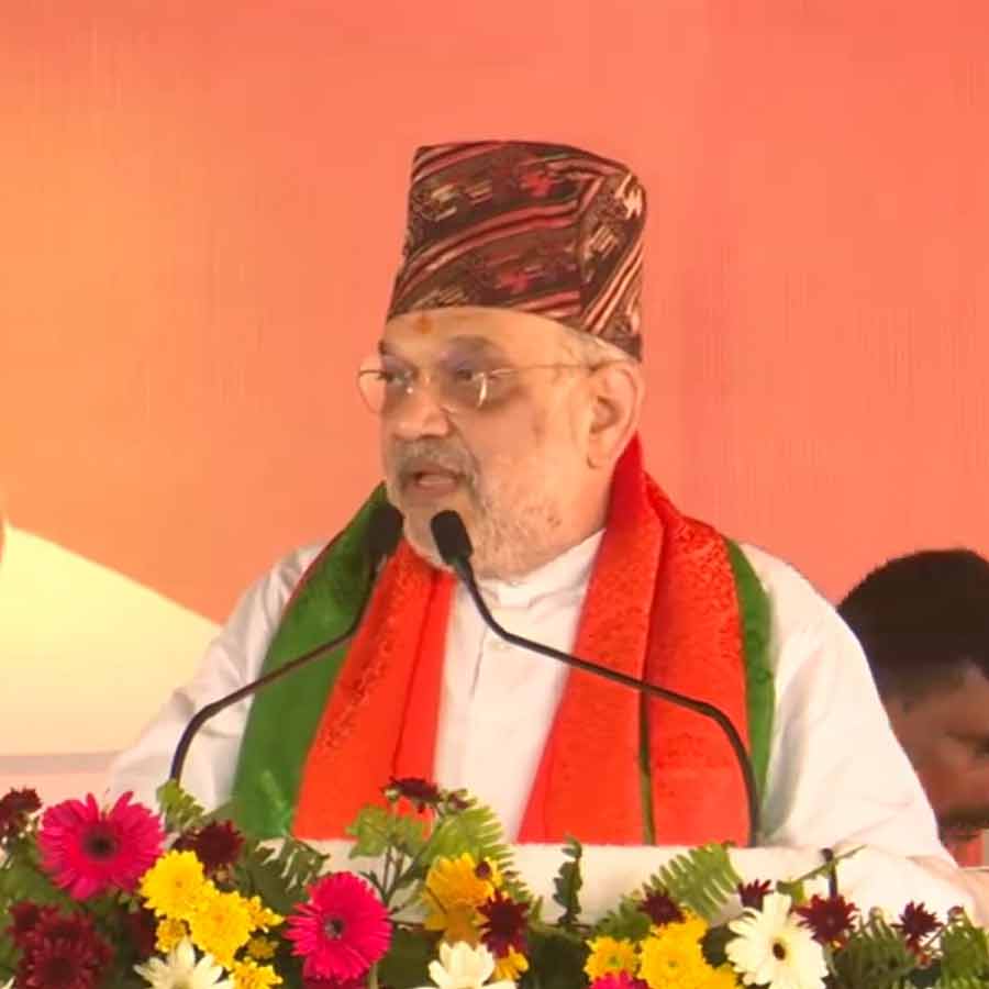 মঙ্গলবার কার্শিয়াঙের সভায় কেন্দ্রীয় স্বরাষ্ট্রমন্ত্রী অমিত শাহ।