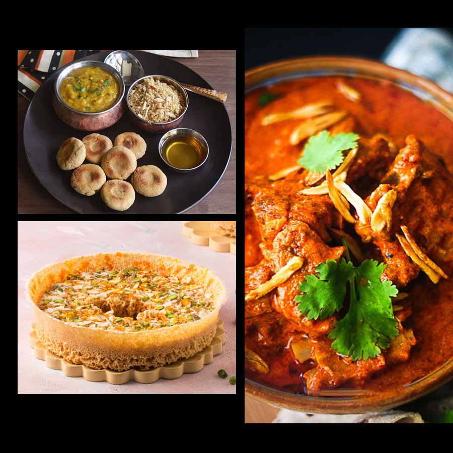 রাজস্থানের ঘেওর, লাল মাস, ডাল-বাটি- চুরমা খেয়ে দেখতে পারেন।