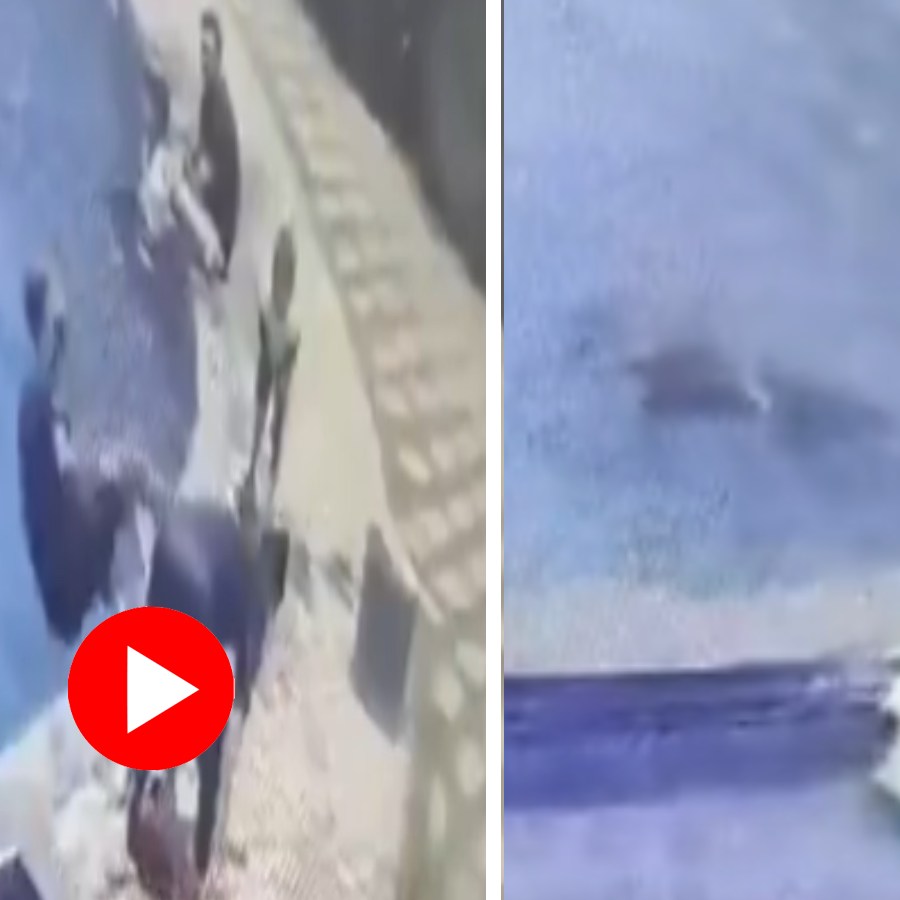 CCTV footage shows a man suddenly falling inside of swimming pool and drowning going senseless in Gujarat goes viral dgtl