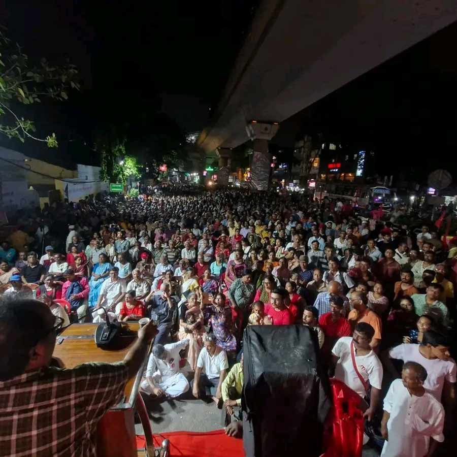 বেহালায় সিপিএমের জনসভা। মঙ্গলবার