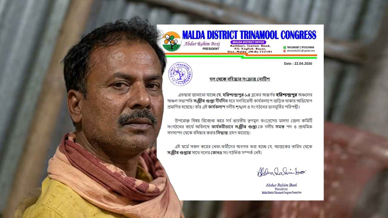 Malda TMC Leader Suspend