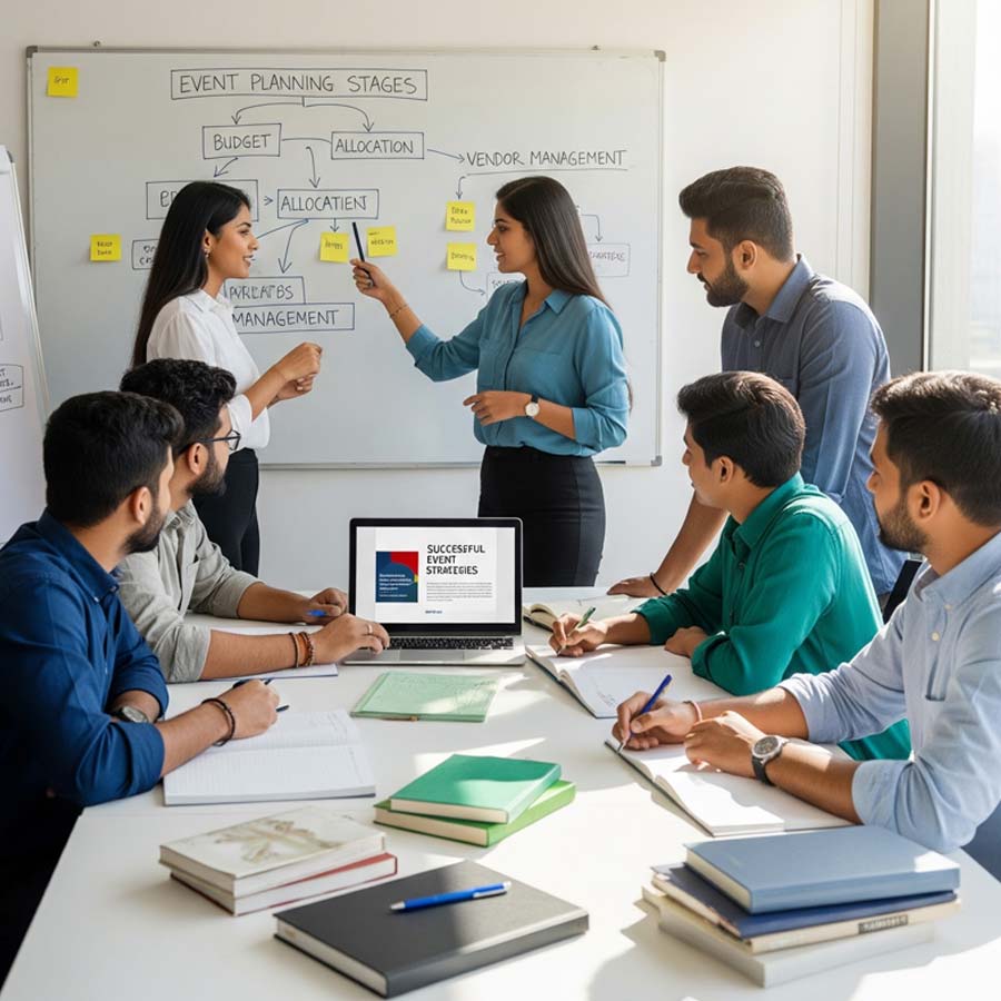 ইভেন্ট ম্যানেজমেন্ট নিয়ে পড়াশোনা।