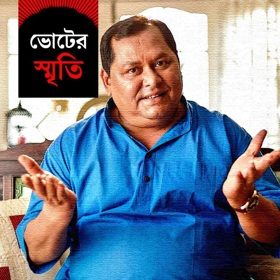 ভোটের স্মৃতি নিয়ে খরাজ মুখোপাধ্যায়।