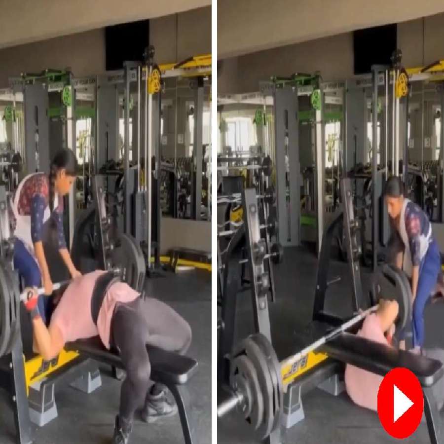 A video shows man narrowly escaped a serious accident while attempting a 165 kg bench press goes viral dgtl