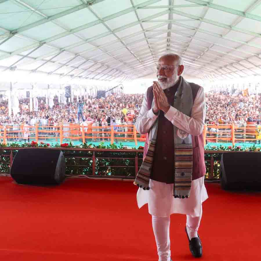কাকদ্বীপের সমাবেশে প্রধানমন্ত্রী নরেন্দ্র মোদী।