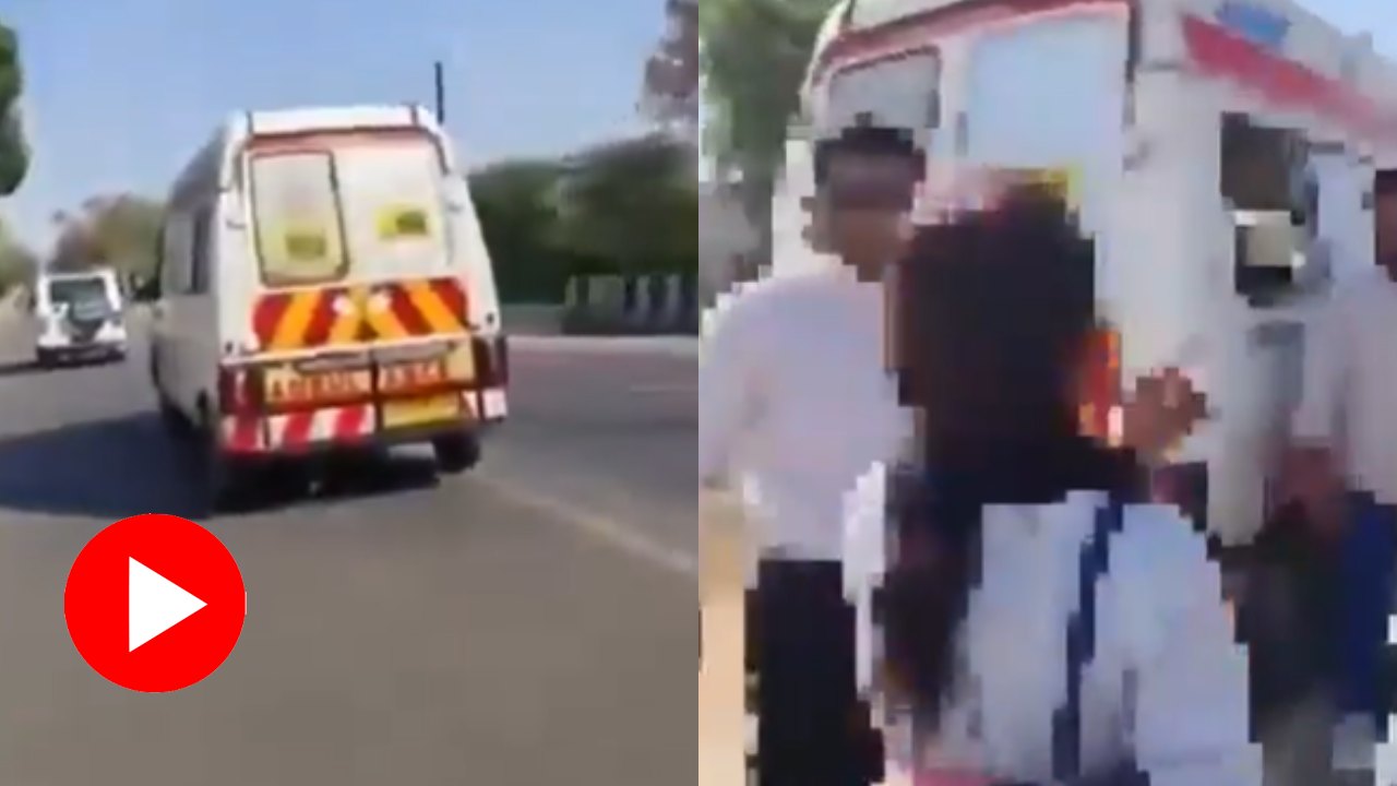 Video claims woman caught in inappropriate situation with two boys inside moving Ambulance in Madhya Pradesh, internet reacts
