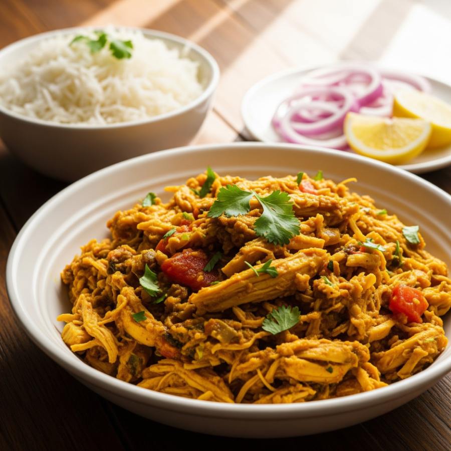 সেদ্ধ চিকেনের ভর্তা।