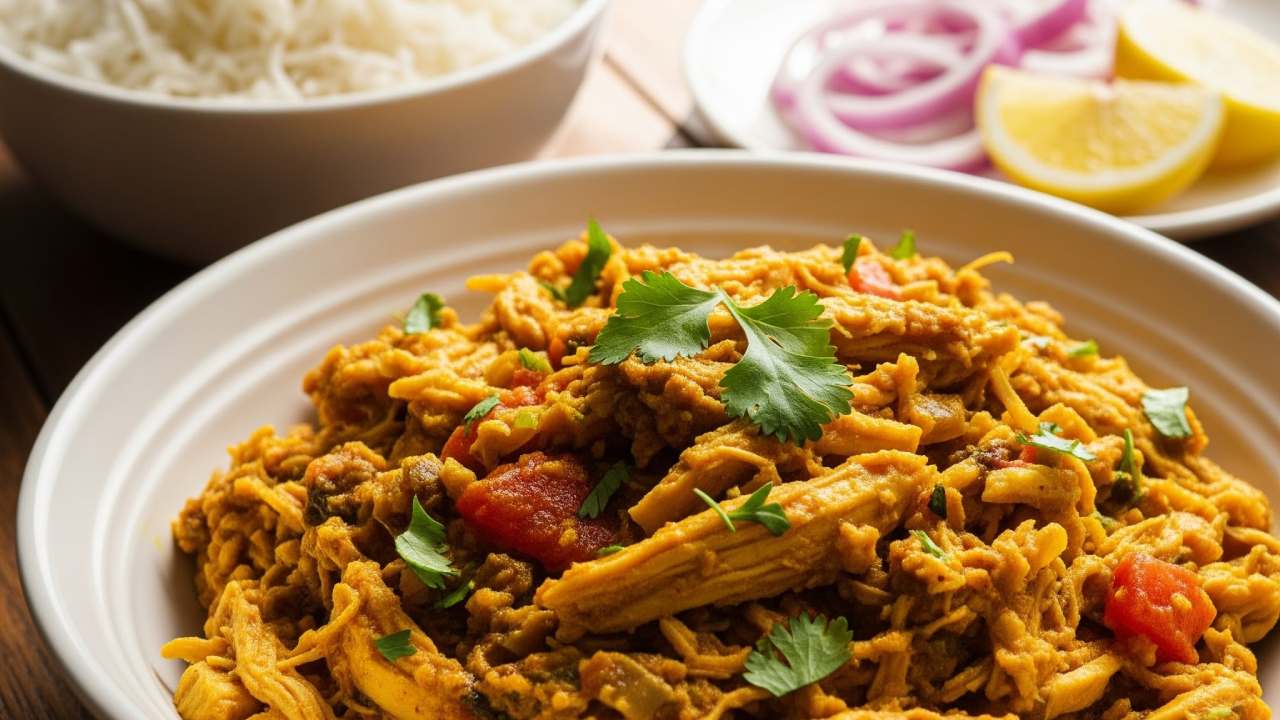 সেদ্ধ চিকেনের ভর্তা।