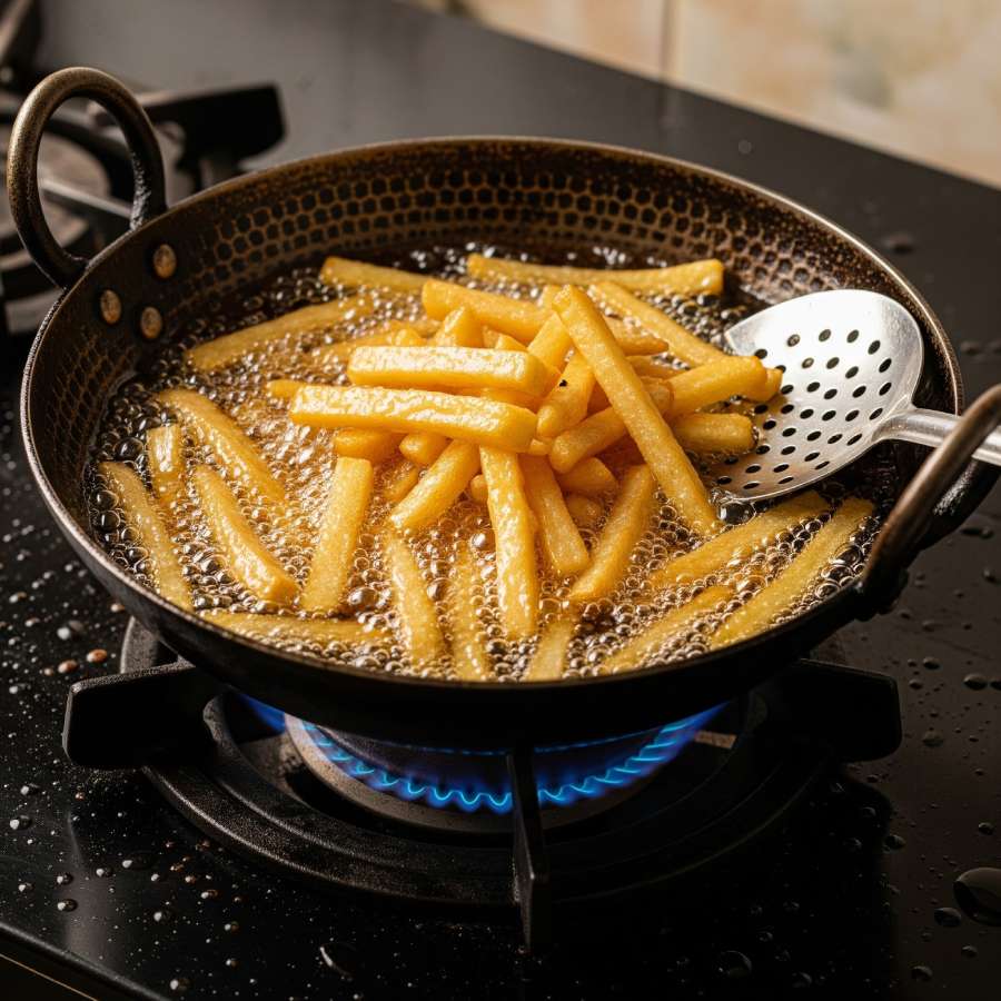 How to fix alu bhurji or potato fry when it stucks in kadhai dgtl