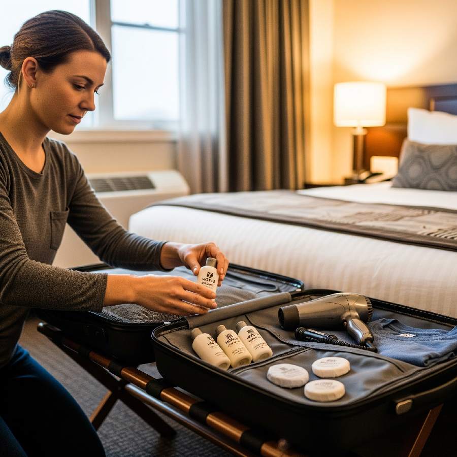 Items you can and cannot bring home from hotel room