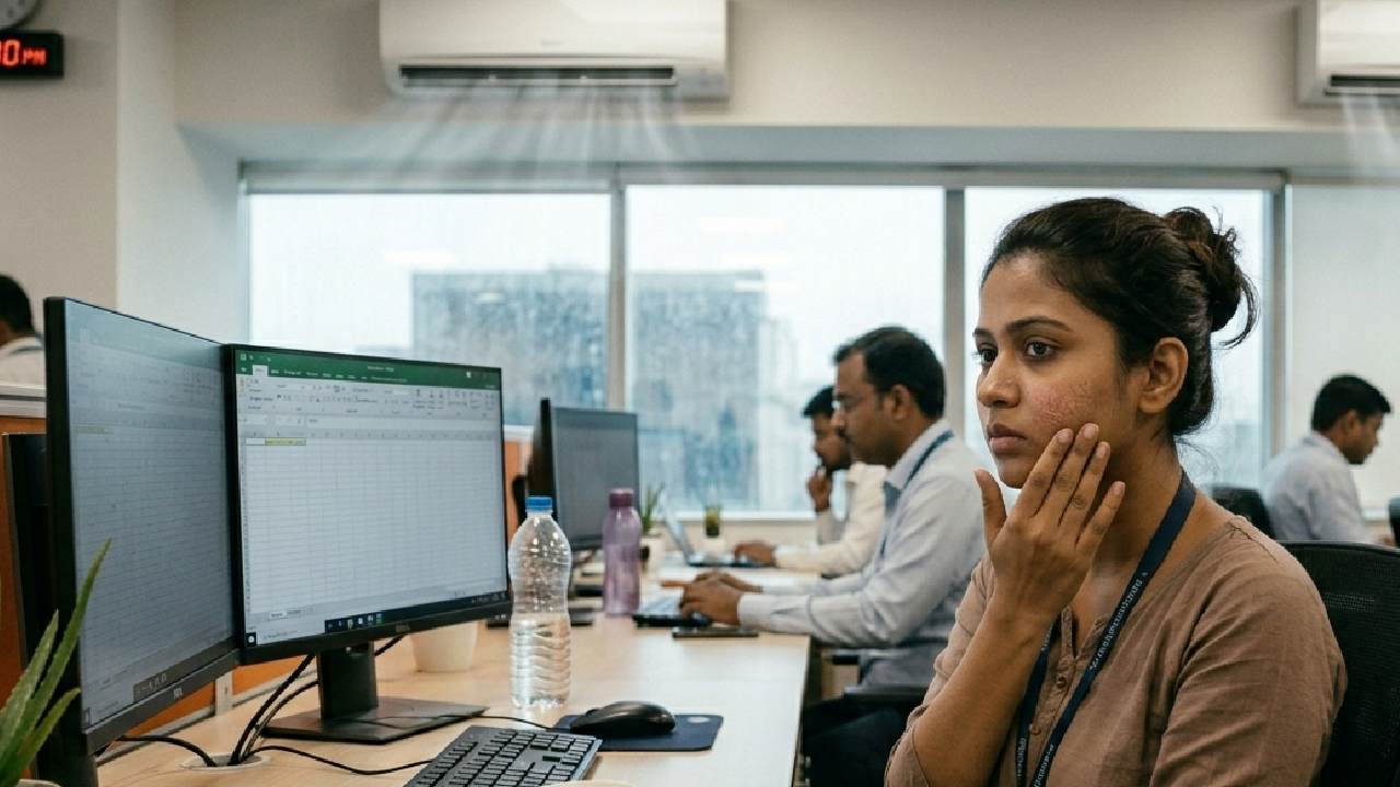 রুক্ষ ত্বকের কারণ কি অফিসের পরিবেশ?