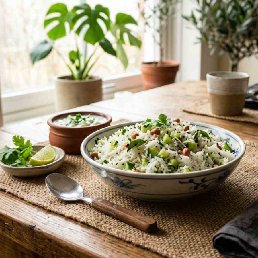 গরমের দুপুরে সাদা ভাত নয়, রেঁধে ফেলুন শসা-ভাত।