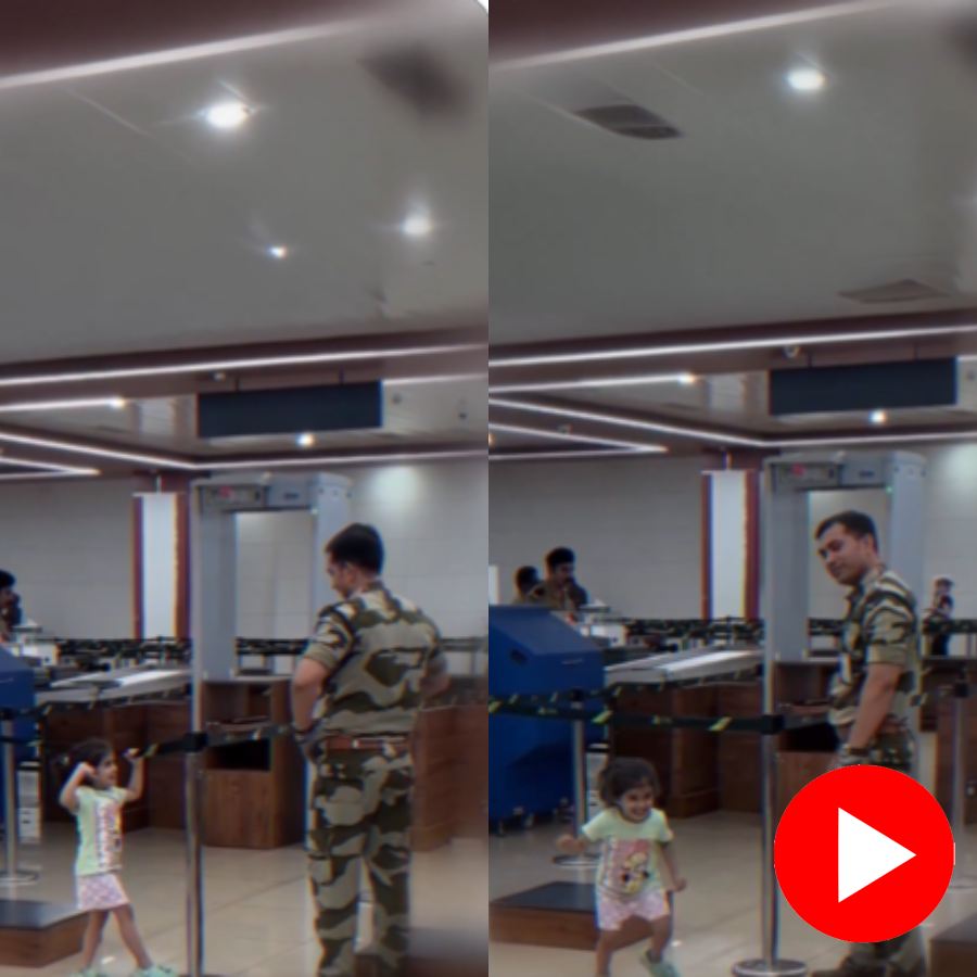 Video shows little kid salute CISF jawan at airport, wins internet’s heart