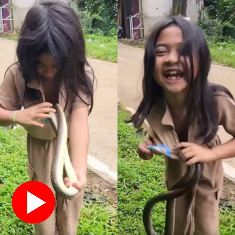 Video shows little girl roaming around by keeping snake inside dress, internet reacts