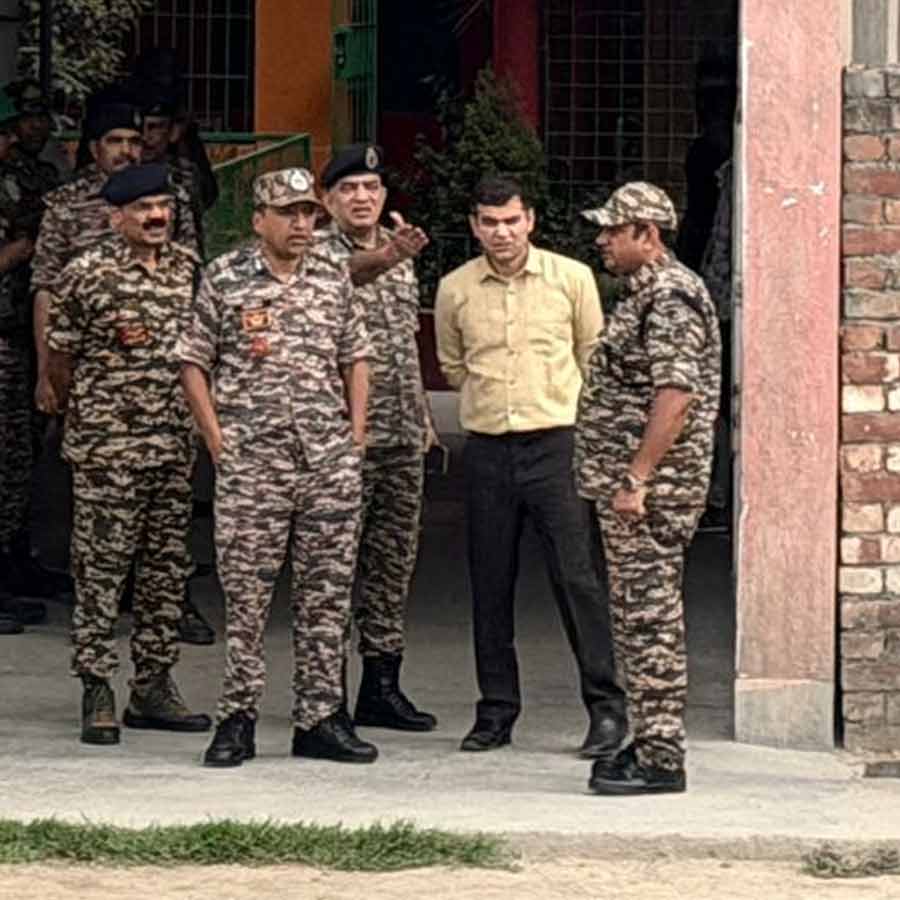 Police observer Ajay Pal Sharma held a half-hour meeting with the CRPF DG