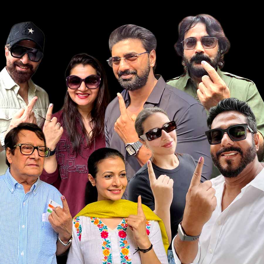 টলিপাড়ার তারকাদের ভোটের ছবি।