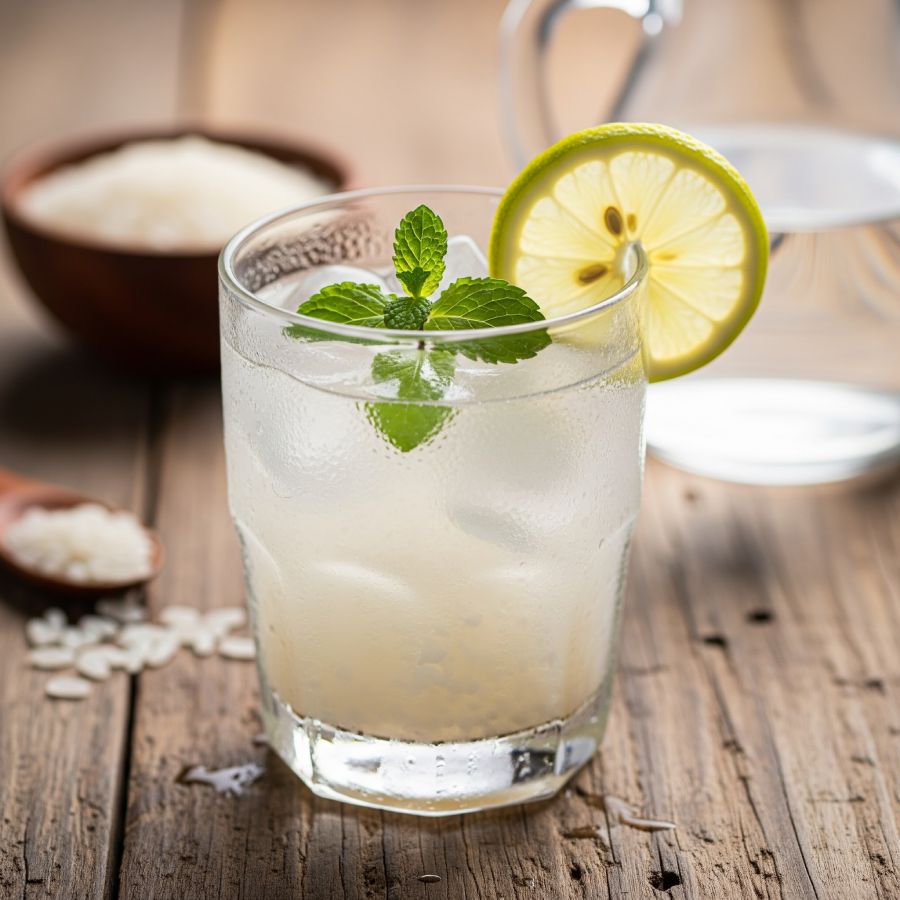 ভাতের ফ্যান দিয়ে বানানো পানীয়।