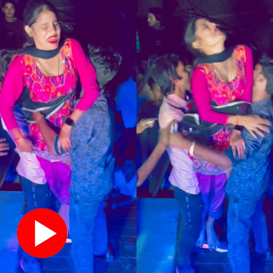 Video shows a man hold dancing girl in a bizarre way during orchestra