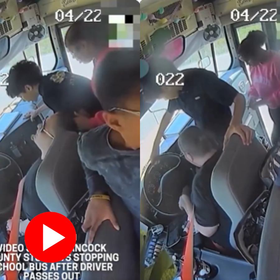 Video shows after driver loses consciousness five Mississippi school students save bus from accident