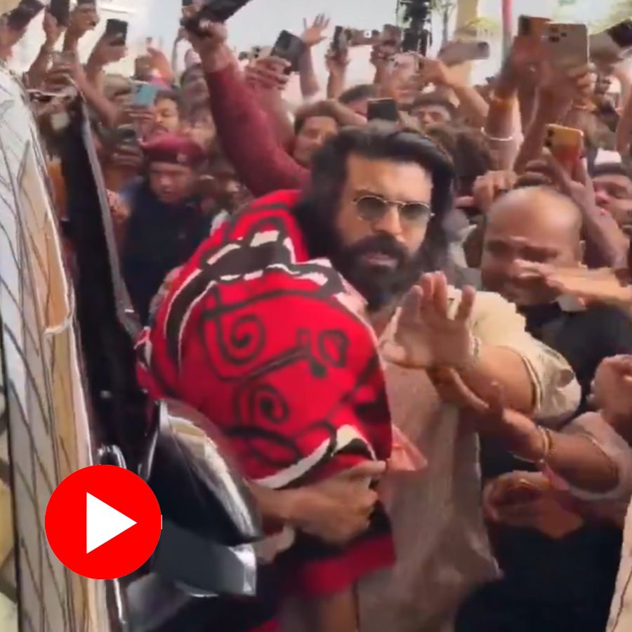 Telugu actor Ram Charan and daughter mobbed by fans outside Hyderabad hospital