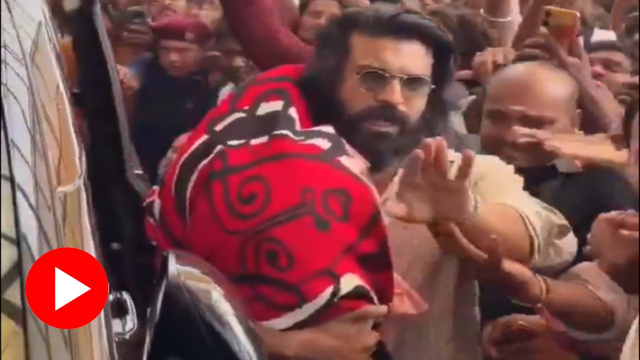 Telugu actor Ram Charan and daughter mobbed by fans outside Hyderabad hospital