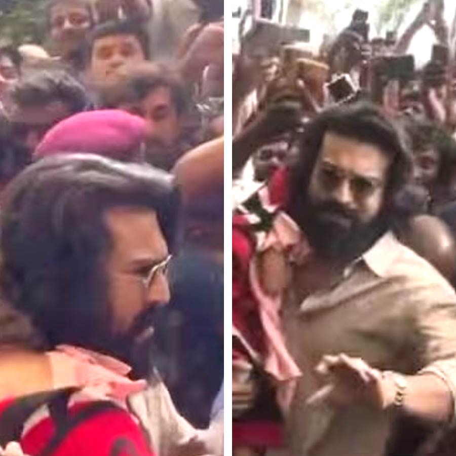 Actor Ram Charan and his two years old daughter got mobbed while entering hospital dgtl