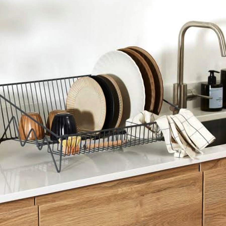 what to use instead of dish rack beside sink so that kitchen looks tidy
