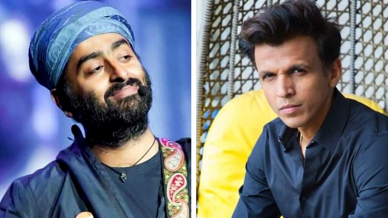 (বাঁ দিকে) অরিজিৎ সিংহ, (ডান দিকে) অভিজিৎ সাওয়ন্ত।