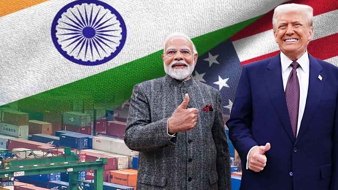 (বাঁ দিকে) নরেন্দ্র মোদী এবং ডোনাল্ড ট্রাম্প (ডান দিকে)।