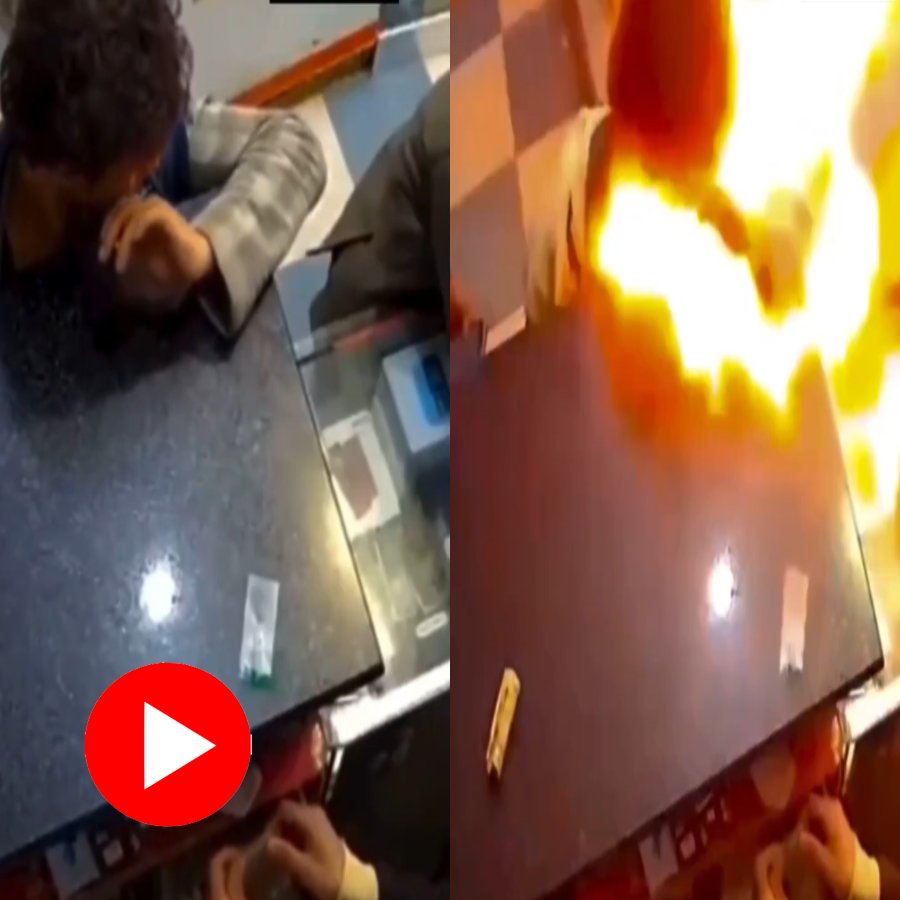 Video shows man does bizarre thing with Lithium battery and injured