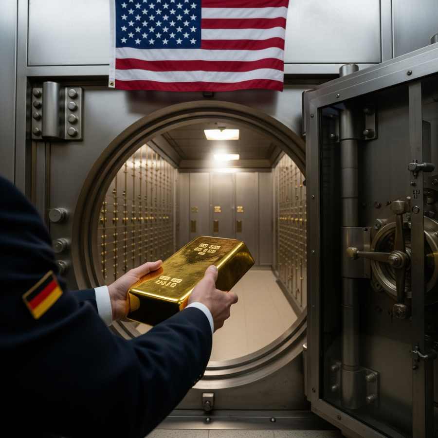 Is Germany repatriate around 1,200 tonnes gold from Federal Reserve vault of US