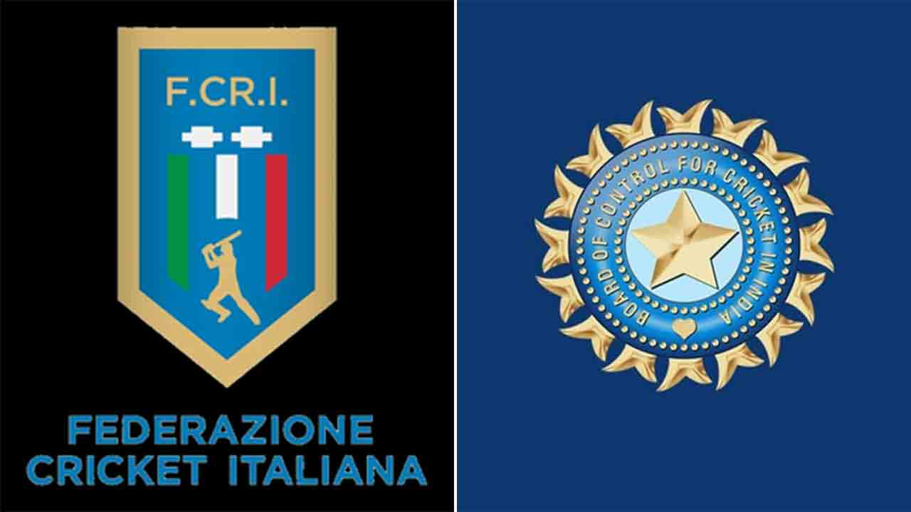 (বাঁ দিকে) ইটালি ক্রিকেট বোর্ড, বিসিসিআই (ডান দিকে)।