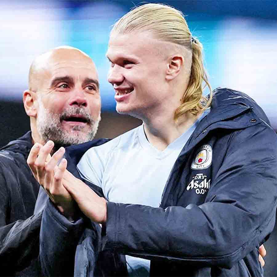 গুরু-শিষ্য: নাটকীয় জয়ের পরে গুয়ার্দিওলা ও হালান্ড।