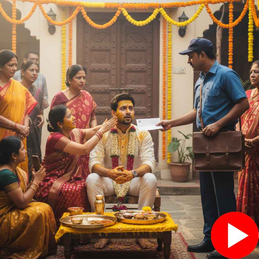 A video shows man got appointment letter on his wedding day went viral dgtl