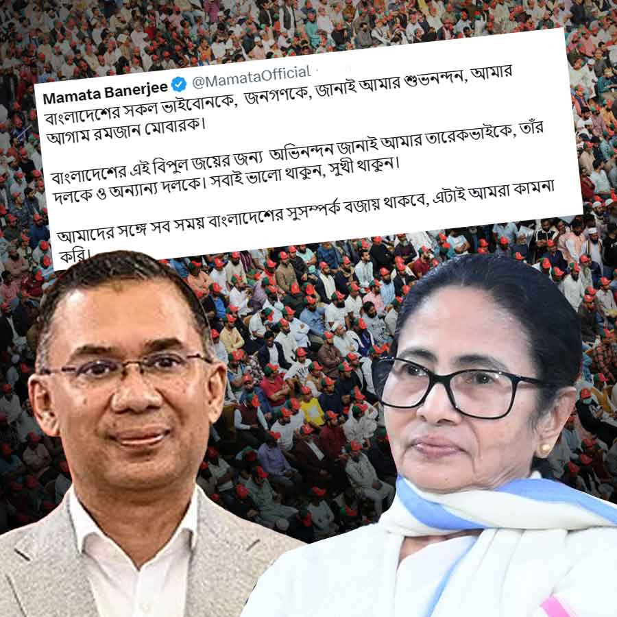 বাংলাদেশের সাধারণ মানুষ এবং বিএনপি চেয়ারম্যান তারেক রহমানকে অভিনন্দন মুখ্যমন্ত্রী মমতা বন্দ্যোপাধ্যায়ের।