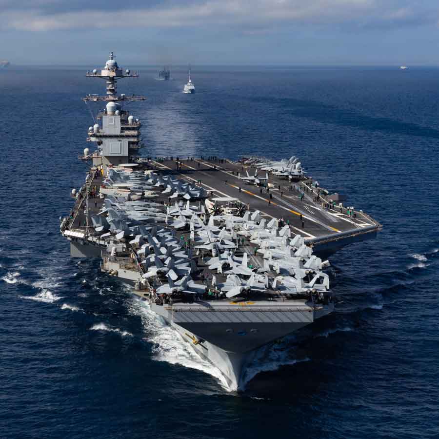 পশ্চিম এশিয়ার উদ্দেশে আরও এক মার্কিন রণতরী। ছবি: সংগৃহীত।