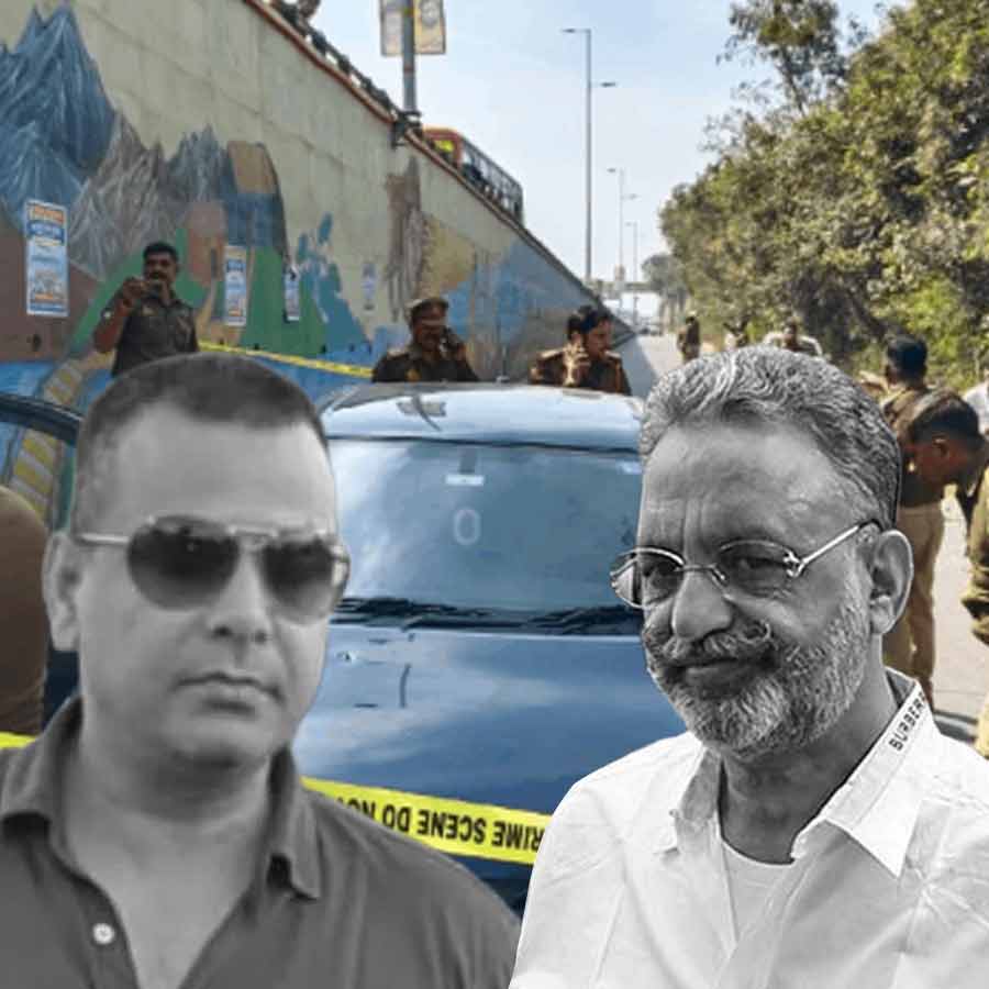 (বাঁ দিকে) মৃত দুষ্কৃতী ববি। মুখতার আনসারি (ডান দিকে)। গ্রাফিক: আনন্দবাজার ডট কম।