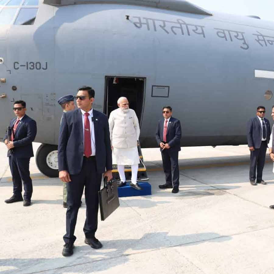 PM Narendra Modi makes landing aboard C-130J Super Hercules aircraft on National Highway-37 of Assam