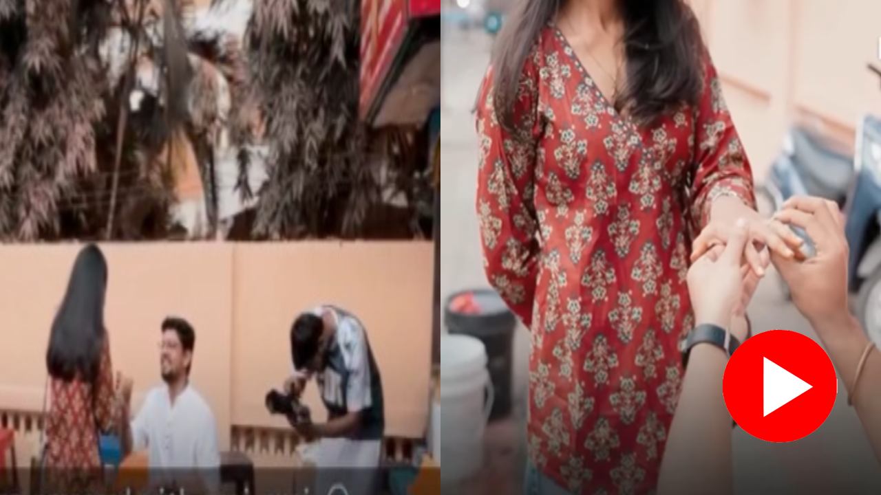 Video shows man proposes girlfriend with pani puri, internet reacts