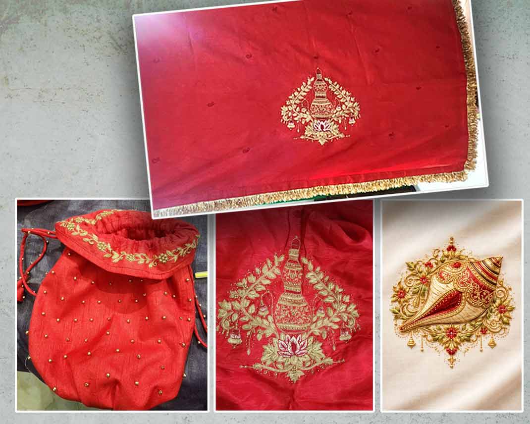 বর-কনের বিয়ের পোশাক।